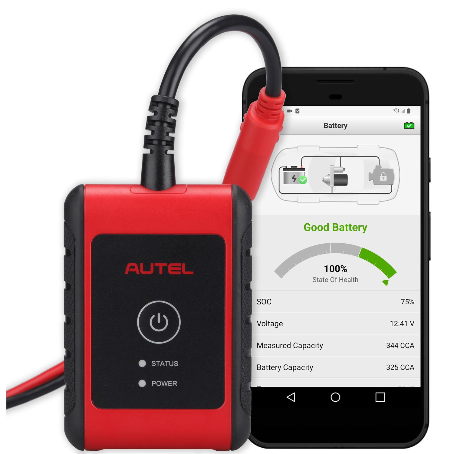 Autel BT508 Battery and Electrical System Analysis Tool and App for iOS