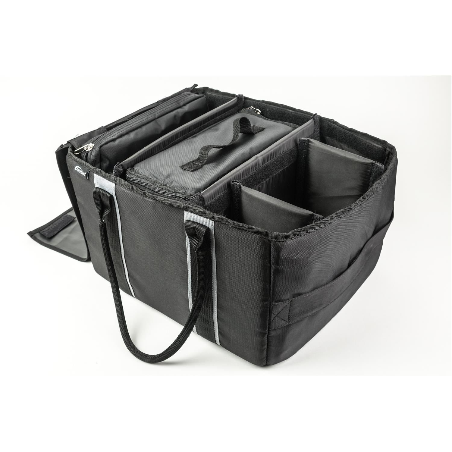 AutoExec Black and Grey File Tote with Cooler and Hanging File Holder