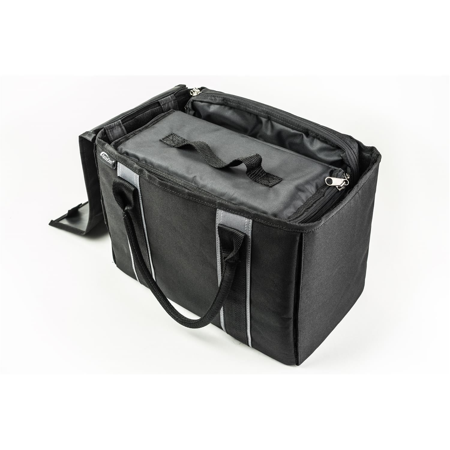 AutoExec Black and Grey Mini File Tote with Hanging File Holder