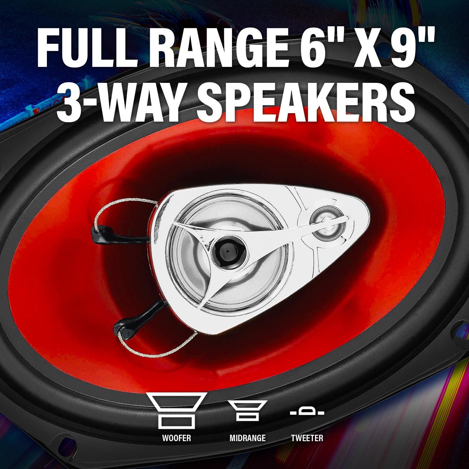 Boss Audio Systems 6 in. X 9 in. 3 Way Speakers