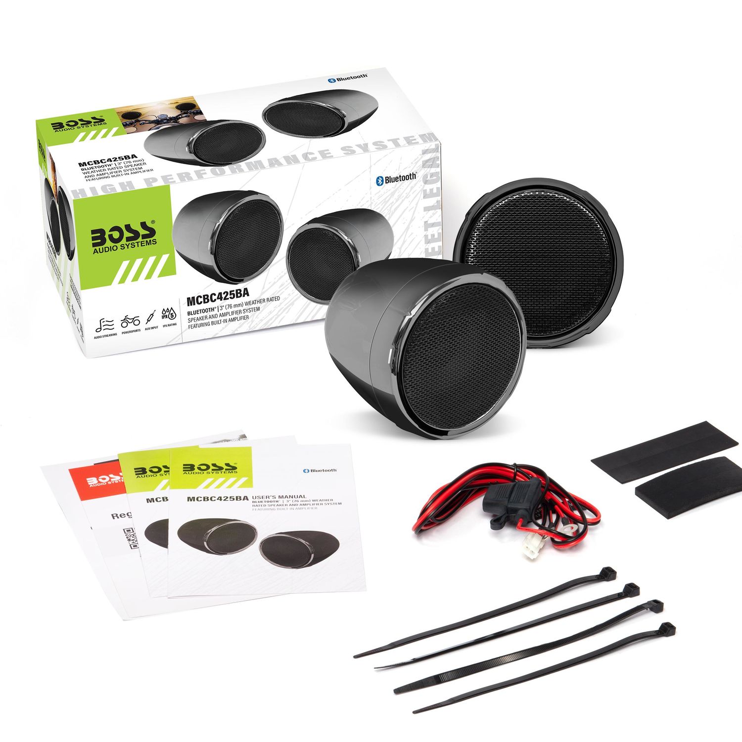 Boss audio motorcycle speakers hot sale