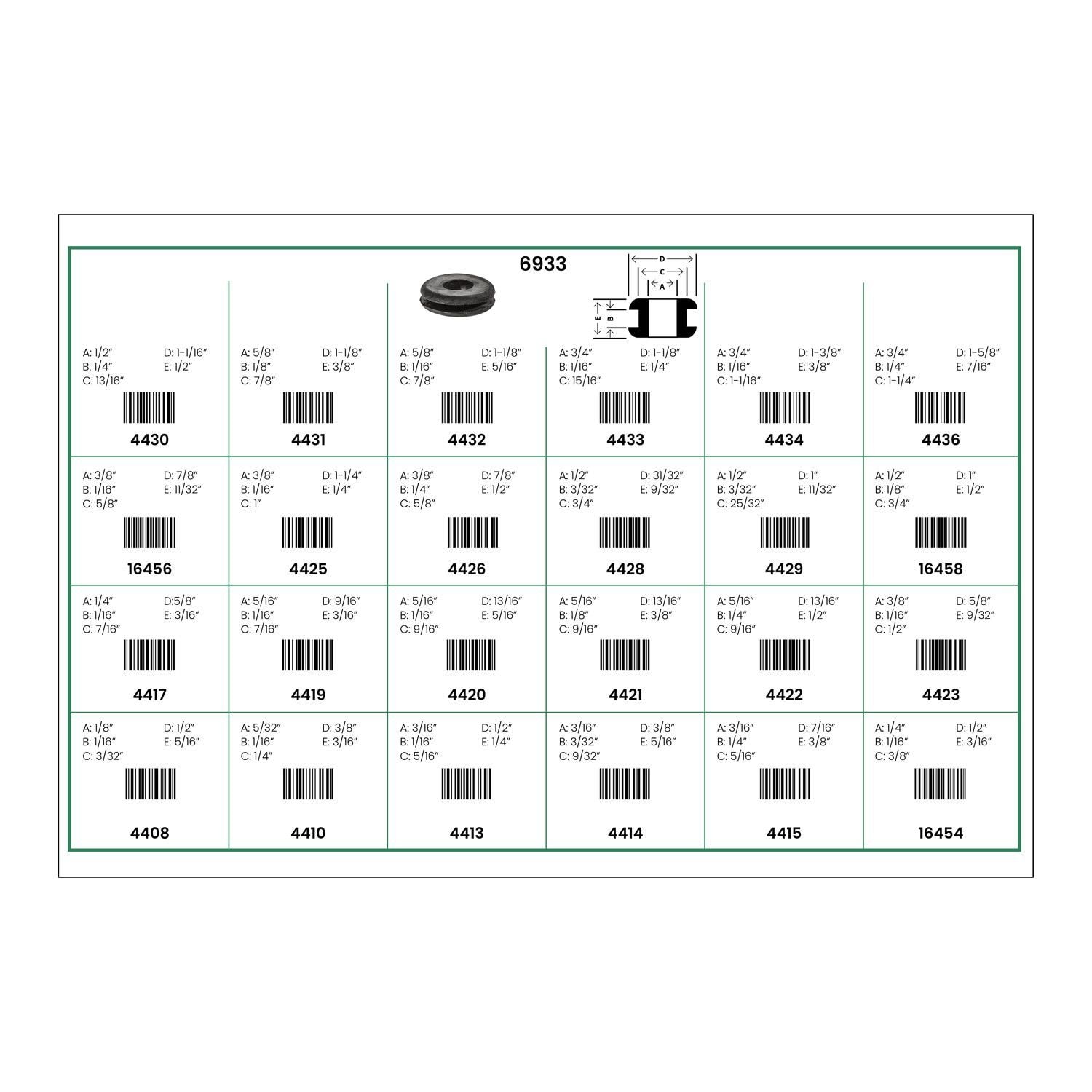 Auveco Rubber Grommet Assortment