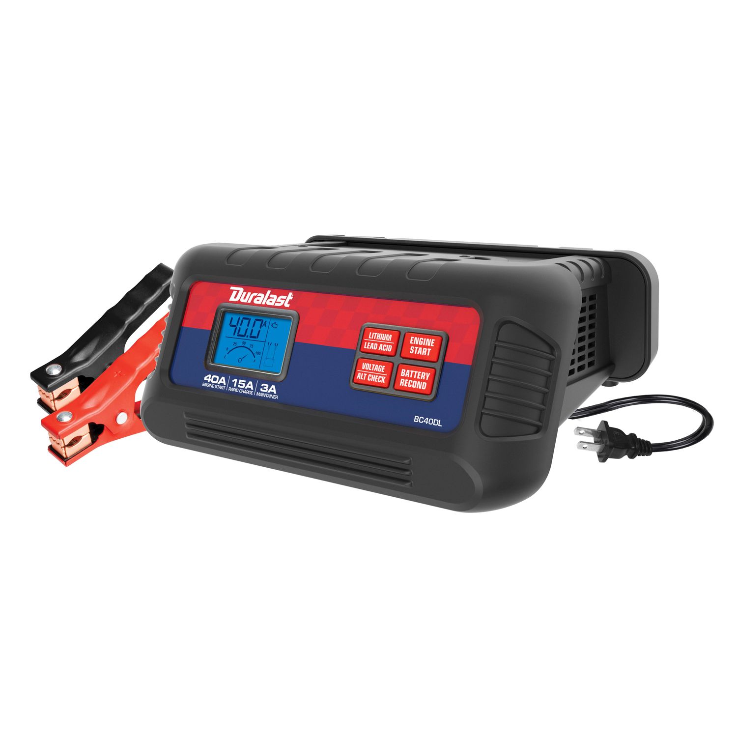 BLACK & DECKER 25-Amp Automotive Simple Battery Charger with 75-Amp Engine  Start at