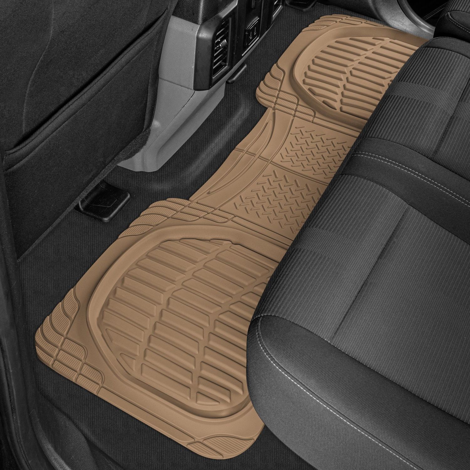 FH Group Black 4 Piece Heavy-duty Rubber Car Floor Mats - Front 26