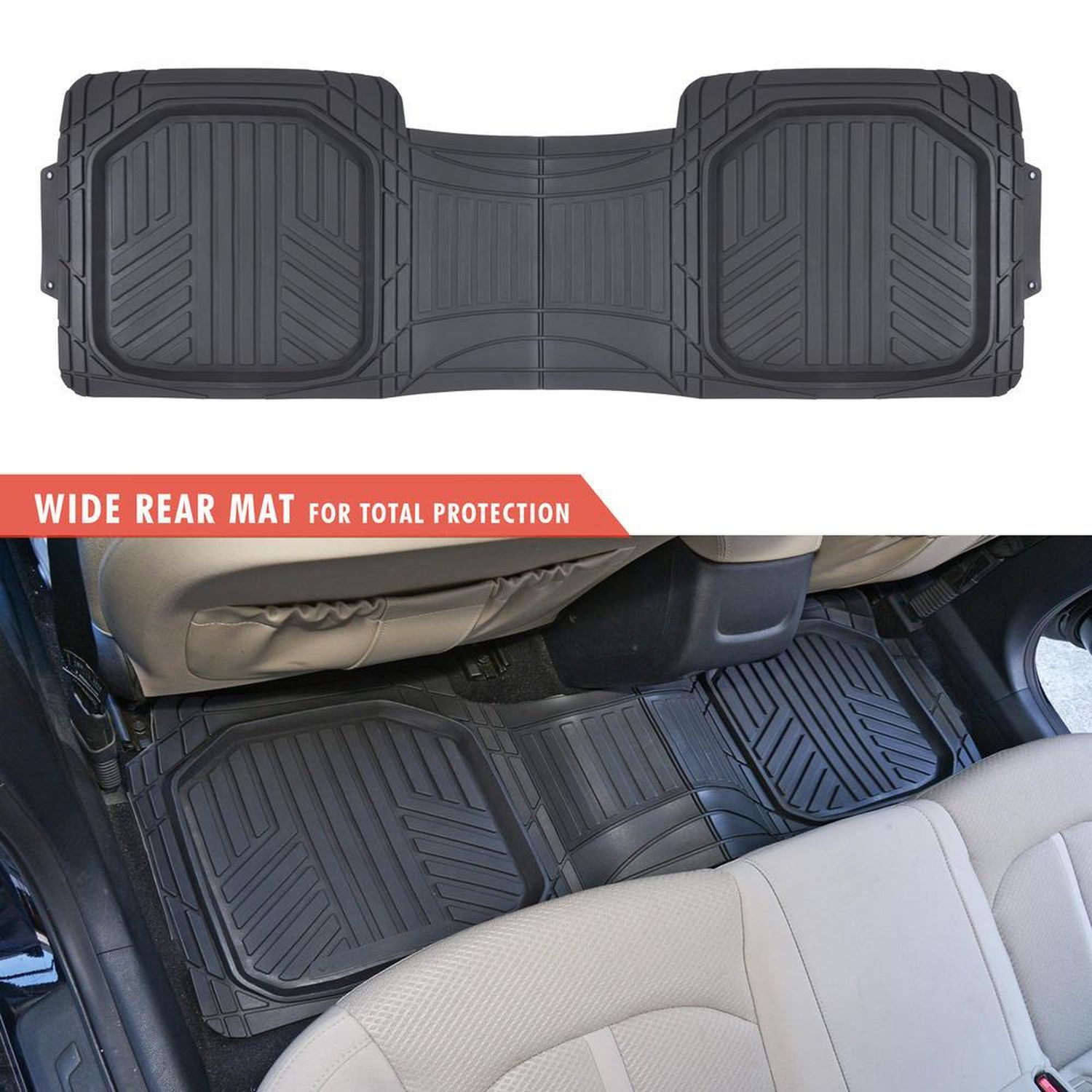 Motor Trend Black Universal Floor Mat Set