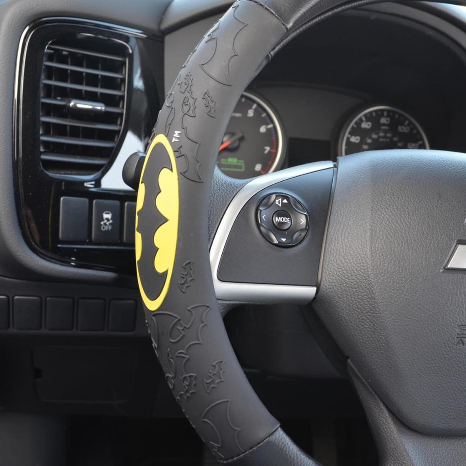 BDK Auto Universal Steering Wheel Cover - SW-815-BK, Black, Fits 14.5 To 15.5 Inch Wheels, Easy Install