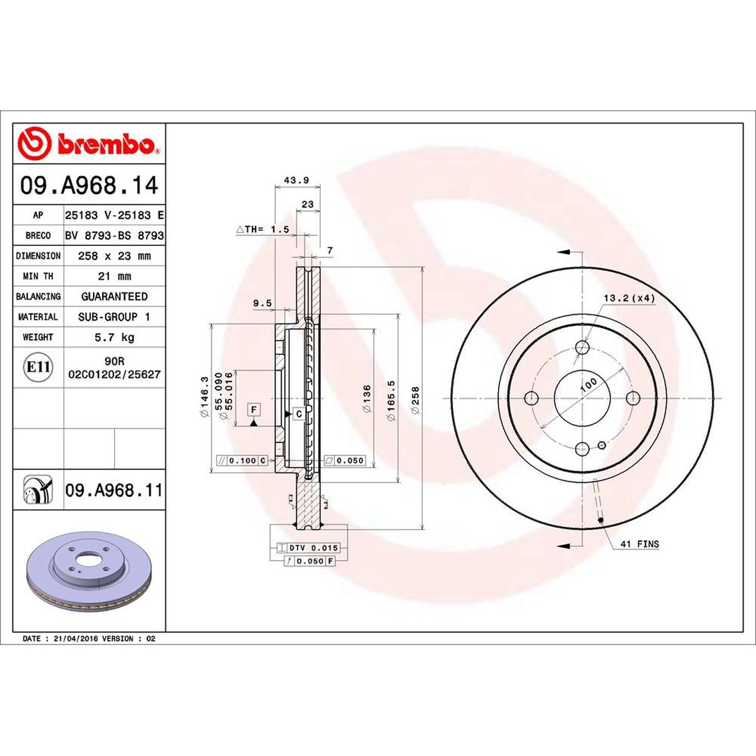 Brembo Disc Brake Rotor 09.A760.1X