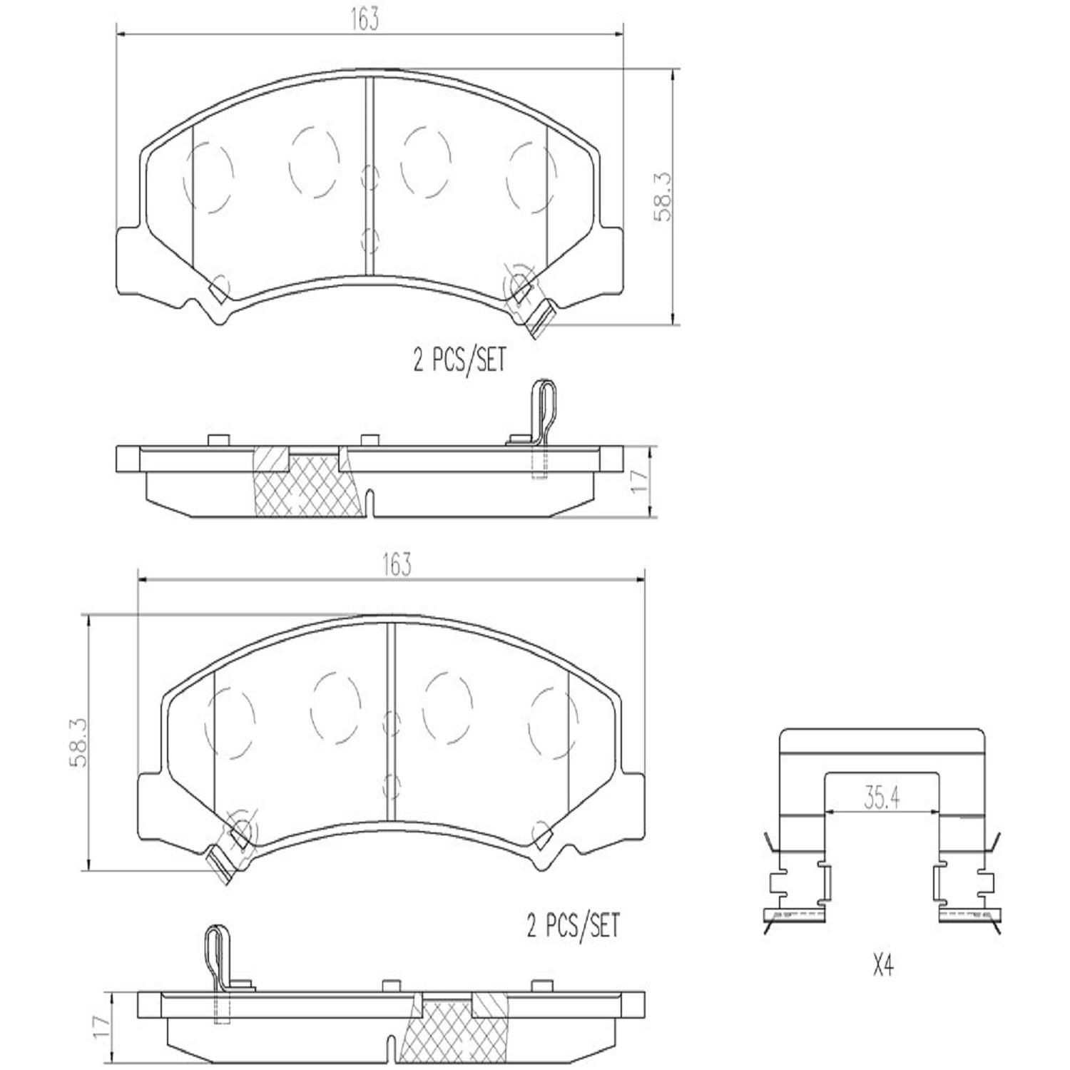 Brembo Ceramic Disc Brake Pad Set P10044N