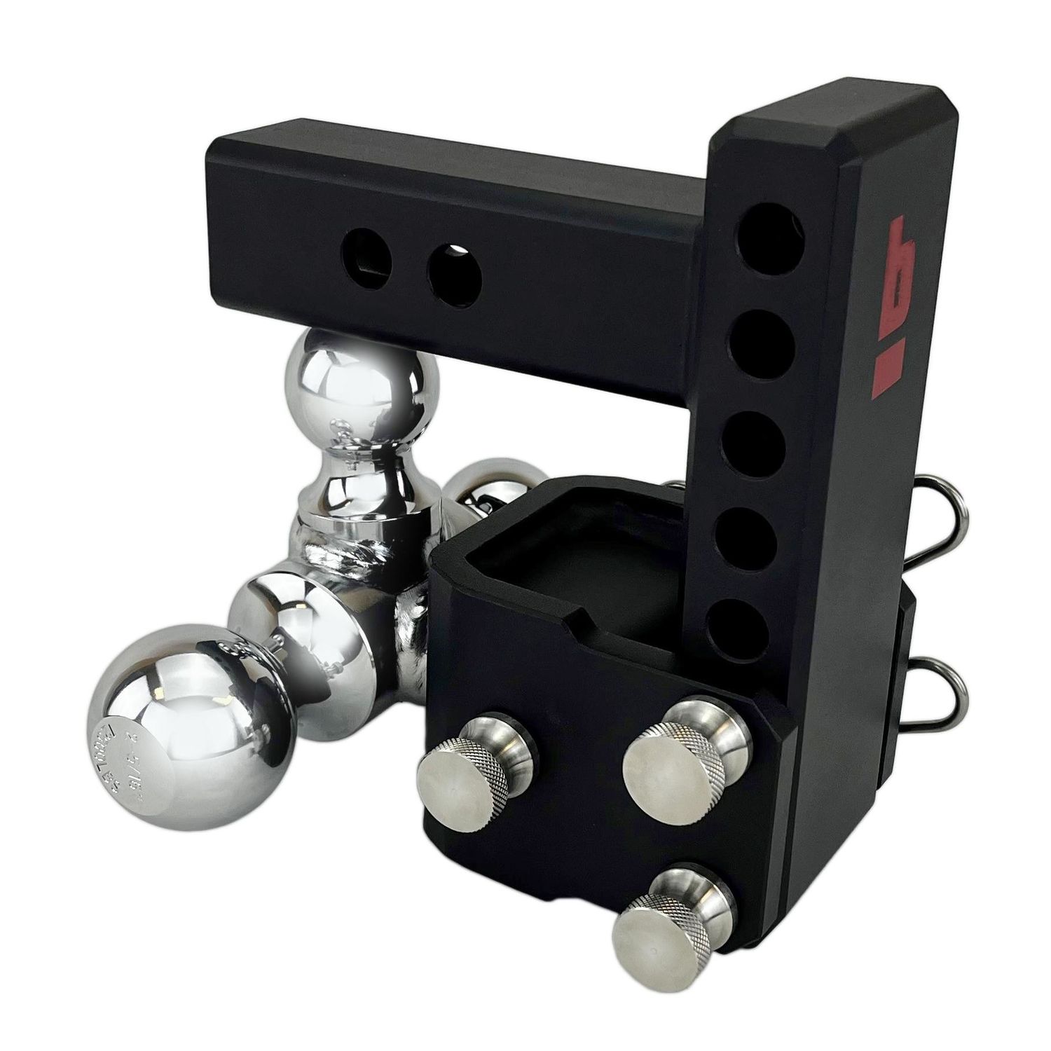 bROK 5in Drop 2in Shank Rotating Tri-Ball Adjustable Ball Mount