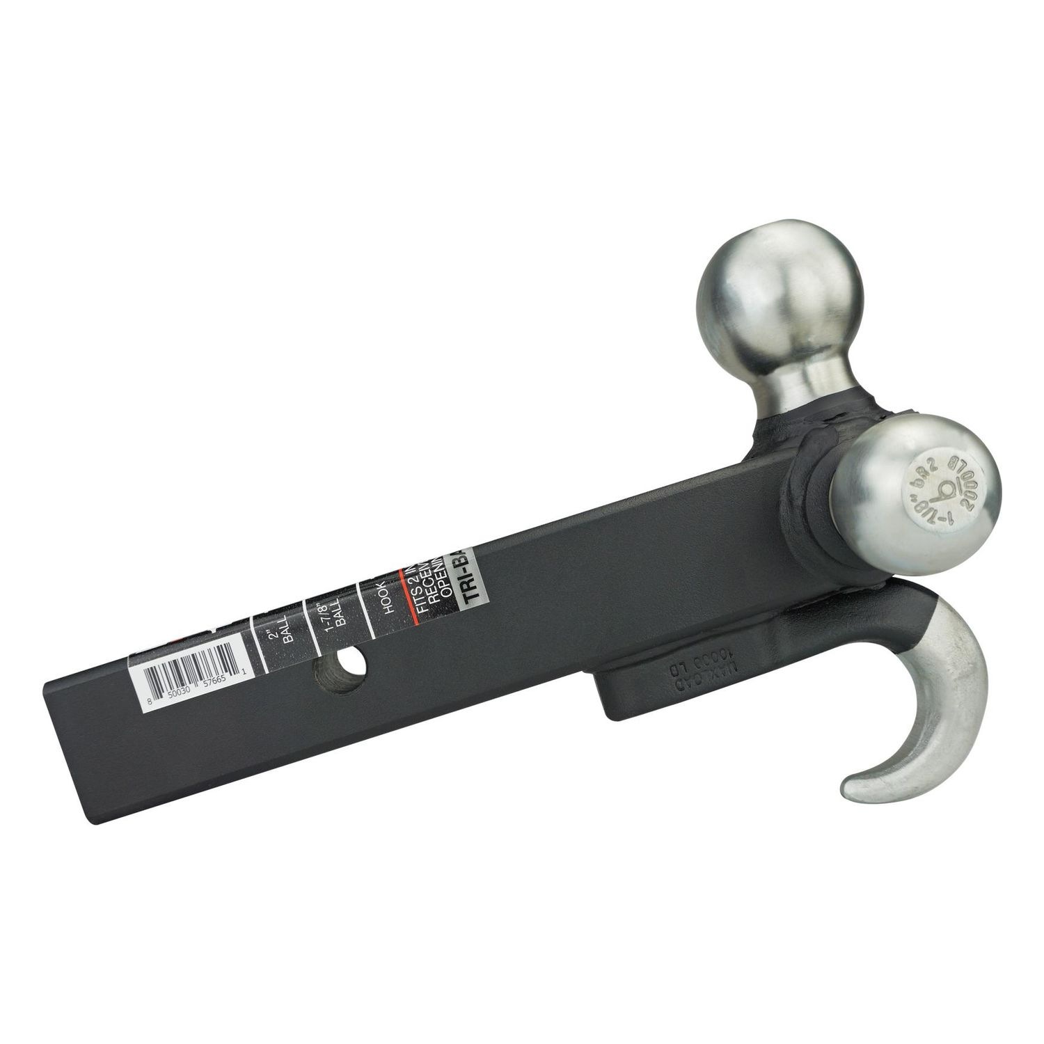bROK Ball Mount Tri Ball 2in Shank with Hook and Zn Balls