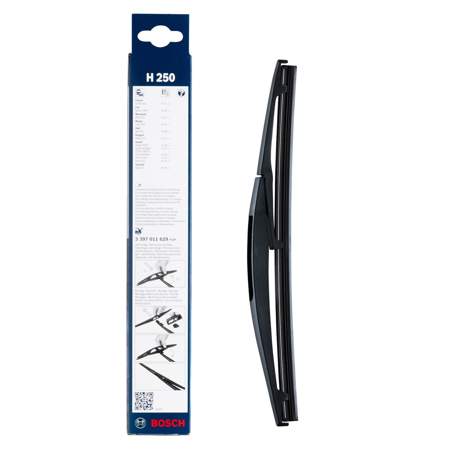 Bosch 10in Conventional Black Wiper Blade