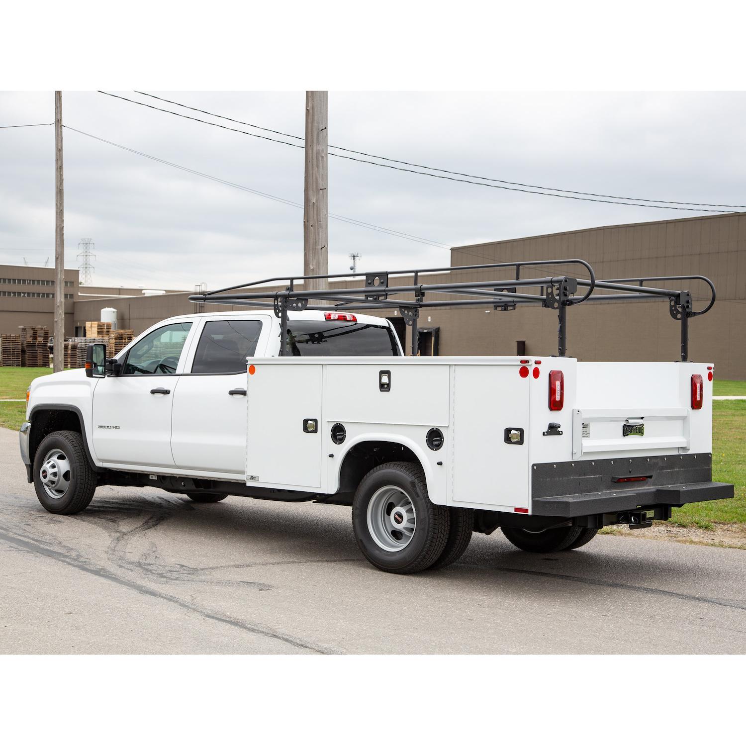 Buyers Products Black 13 1/2ft Service Body Ladder Rack