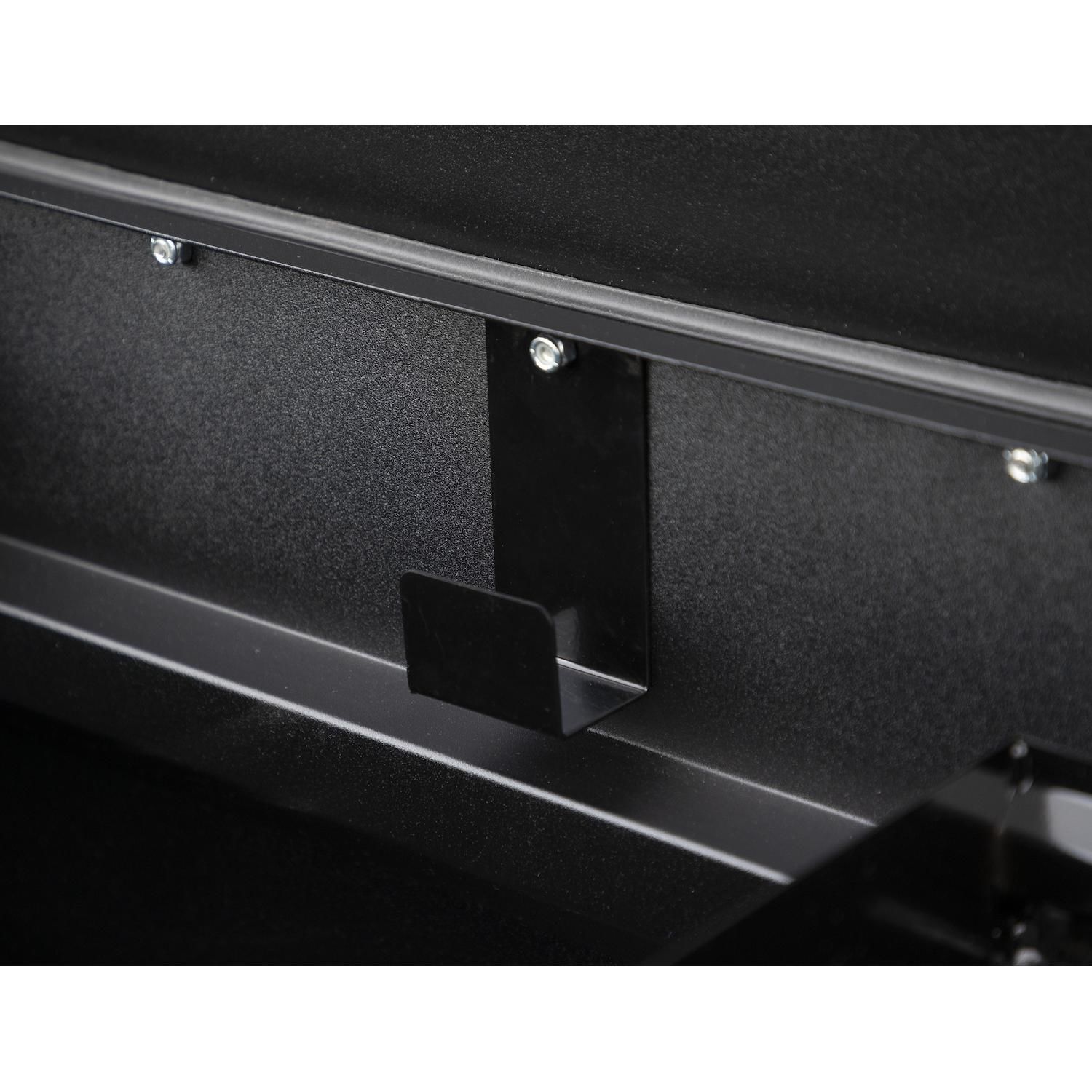 Buyers Textured Matte Black 18 in. X 20 in. X 71 in. Tread Aluminum Crossover Truck Tool Box