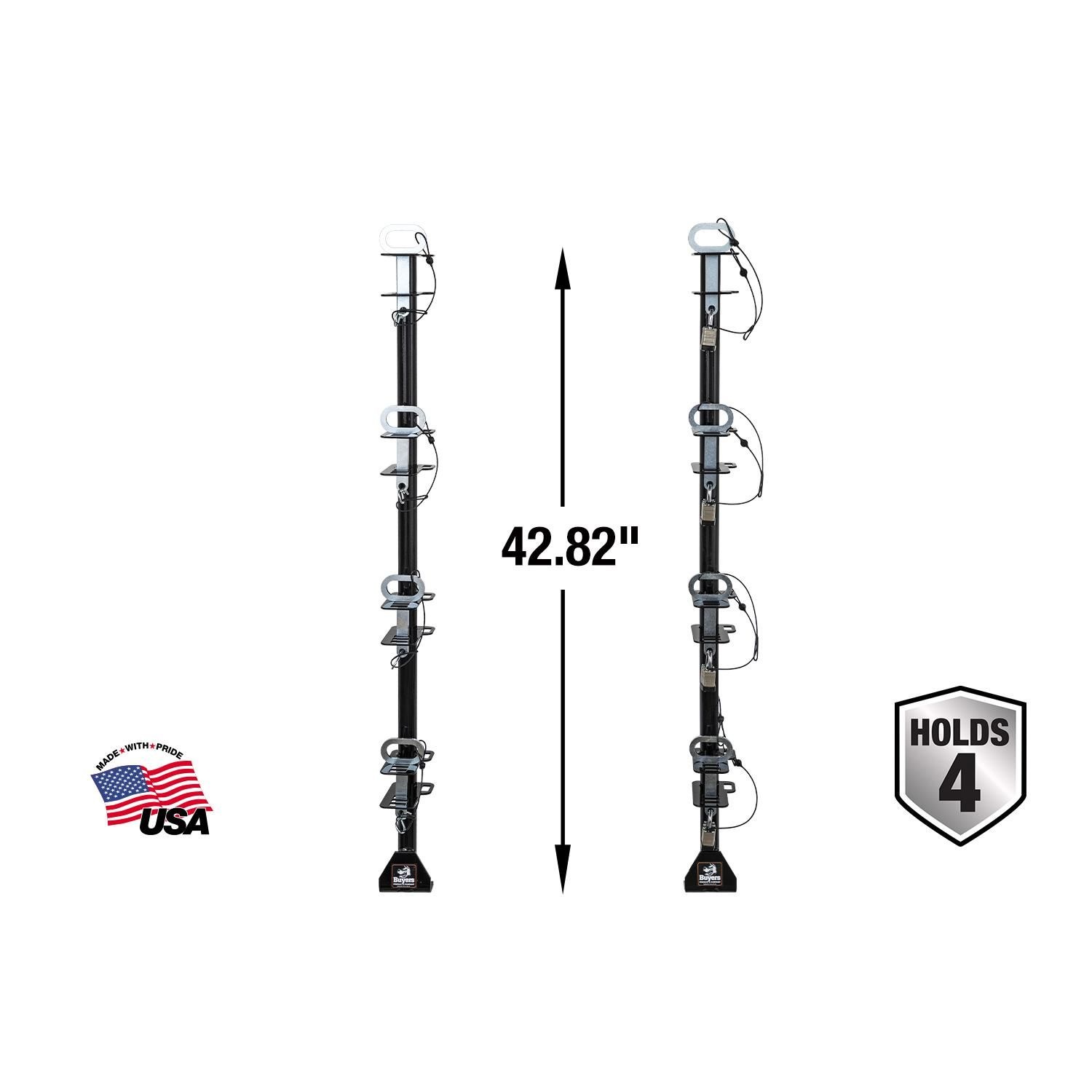 Buyers Products 4-Position Channel Style Lockable Trimmer Rack for Open ...
