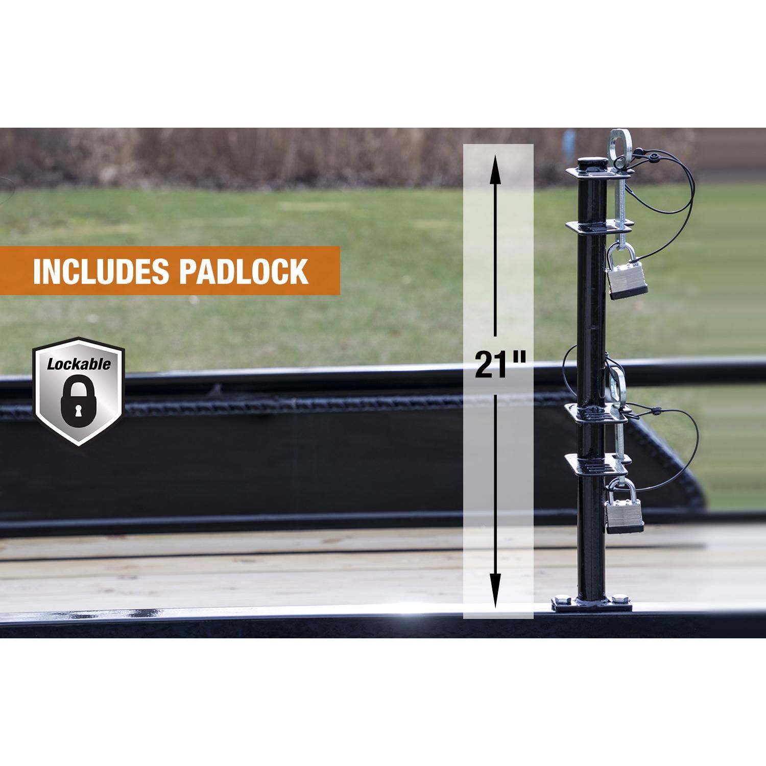 Buyers Products 2 Position Channel-Style Lockable Trimmer Rack for Open ...