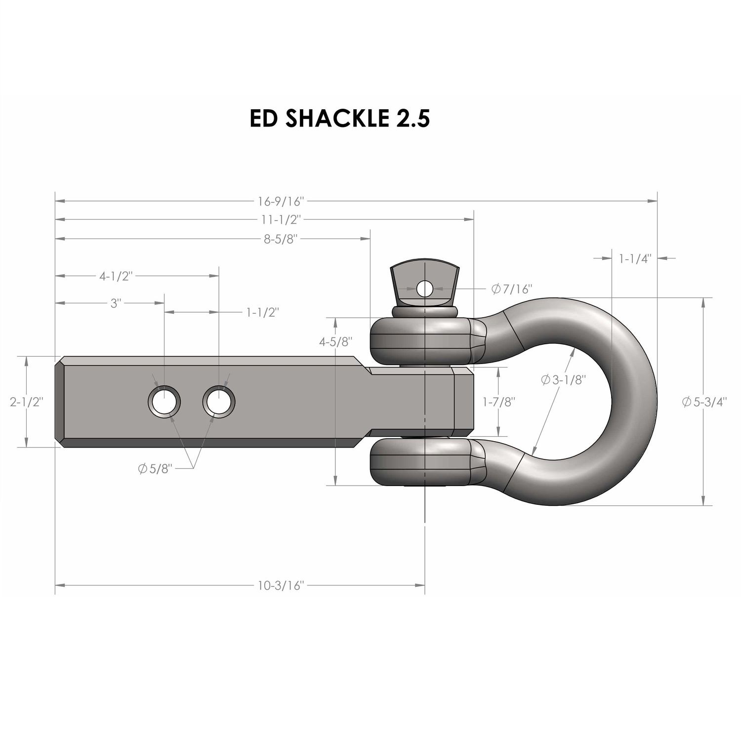BulletProof Hitches 2 1/2in Extreme Duty Receiver Shackle