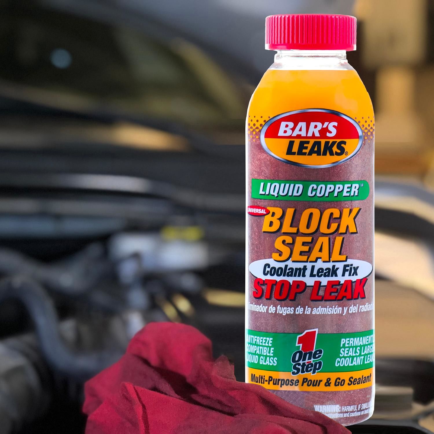 Bar's Leaks Block Seal Liquid Copper Intake and Radiator Stop Leak 18oz