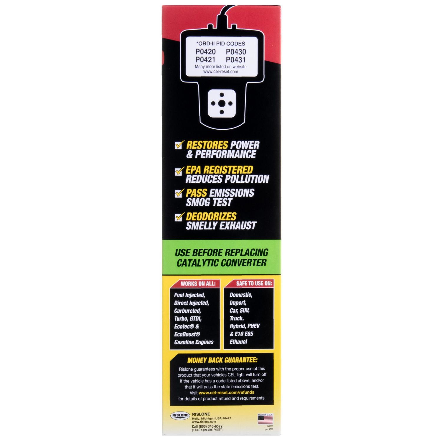 Rislone Cat Complete Fuel, Exhaust and Emissions System Cleaner 16.9oz