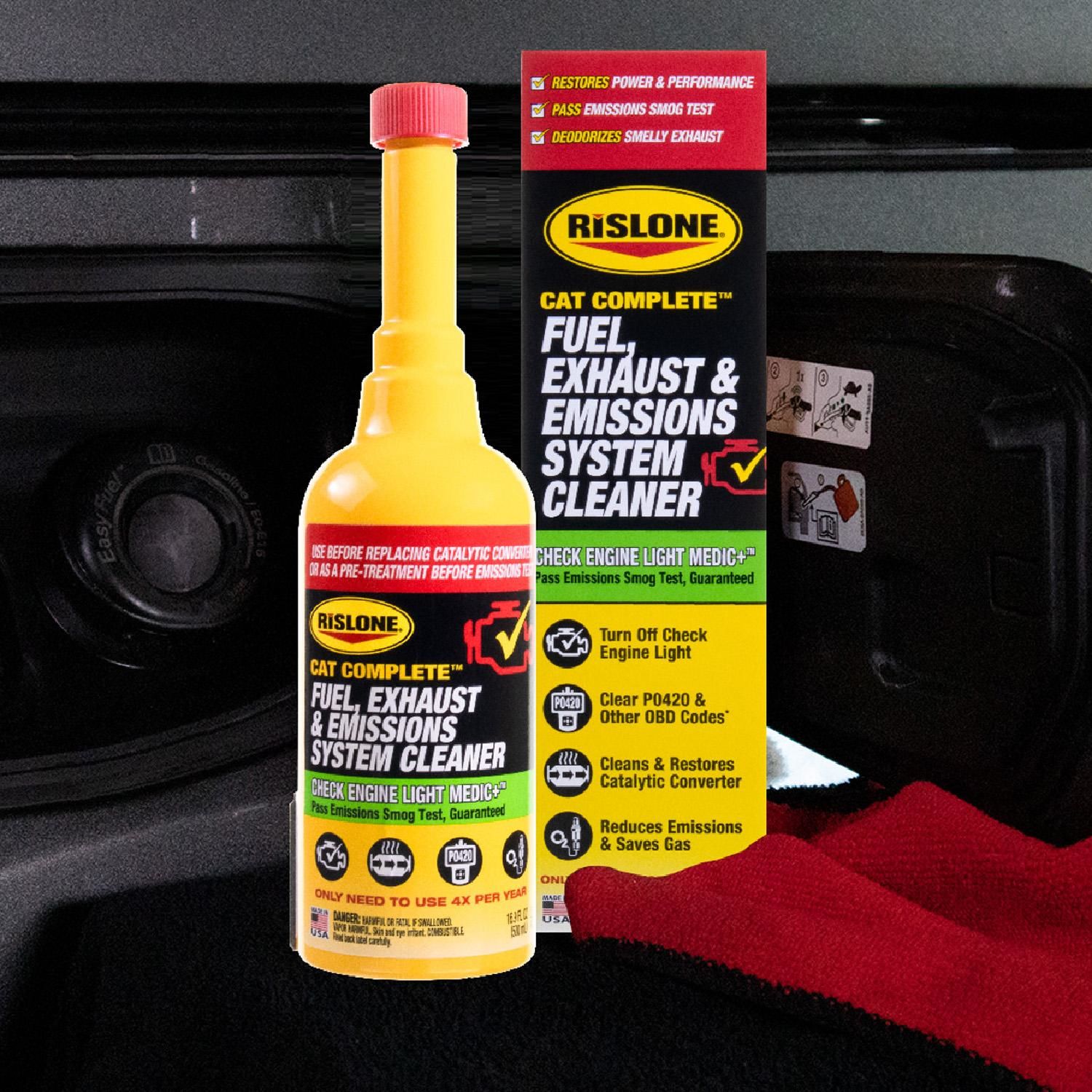 Rislone Cat Complete Fuel, Exhaust and Emissions System Cleaner 16.9oz