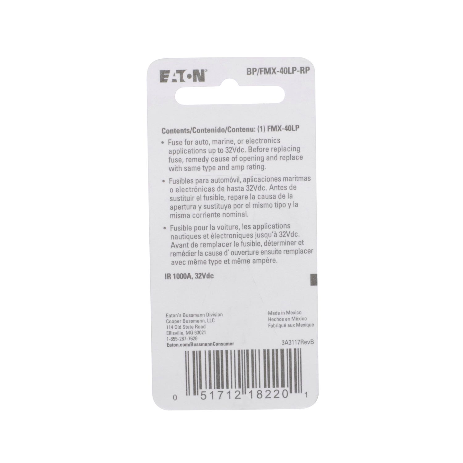 Bussmann 40 Amp FMX-LP Low Profile Female Maxi Fuse