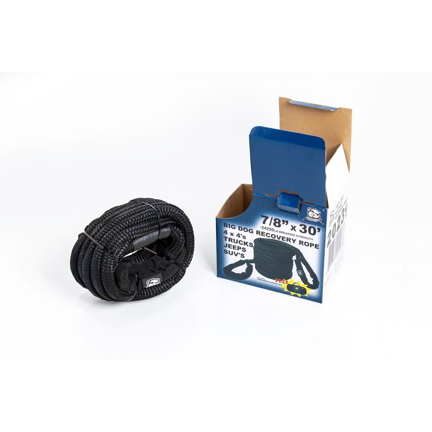 Bulldog Winch 7/8in x 30ft 22,000lbs Big Dog Rope