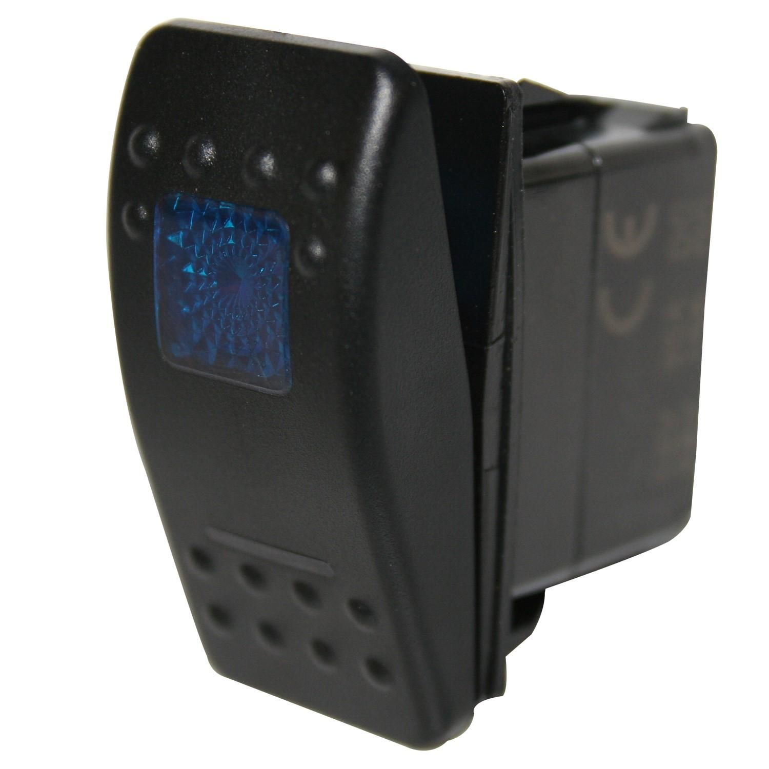 Bulldog Winch Rocker Switch On/Off 5 Pin Blue