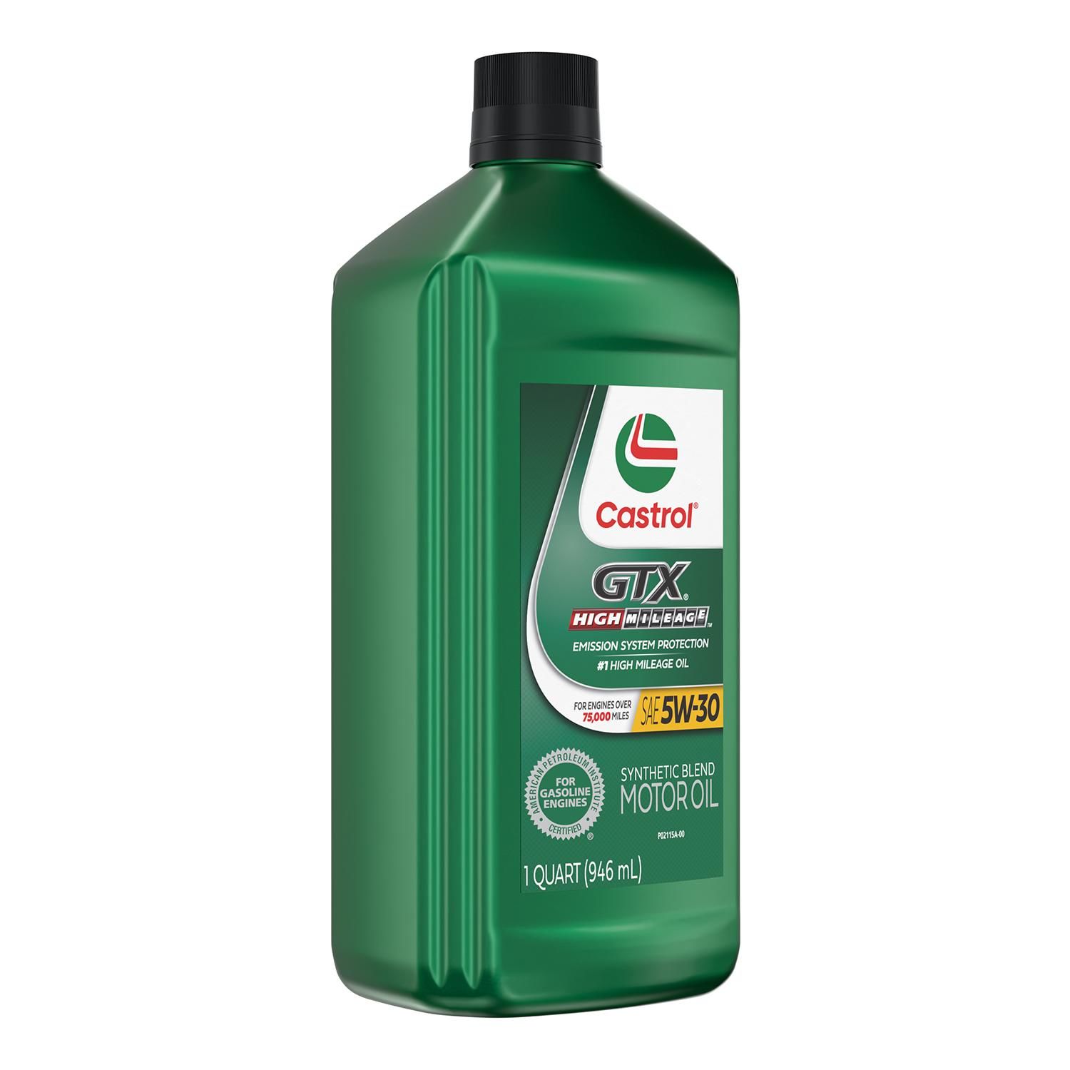 Castrol High Mileage Synthetic Blend Engine Oil 5W-30 5 Quart