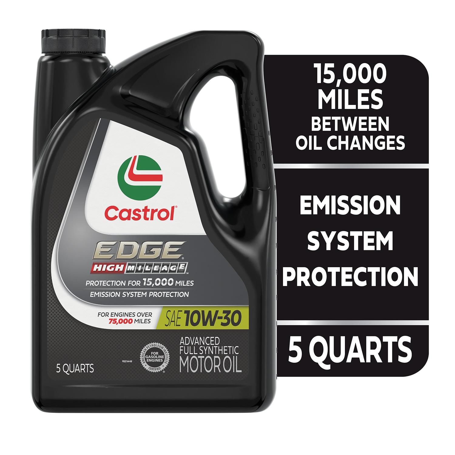 Castrol EDGE High Mileage Full Synthetic Engine Oil 10W-30 5