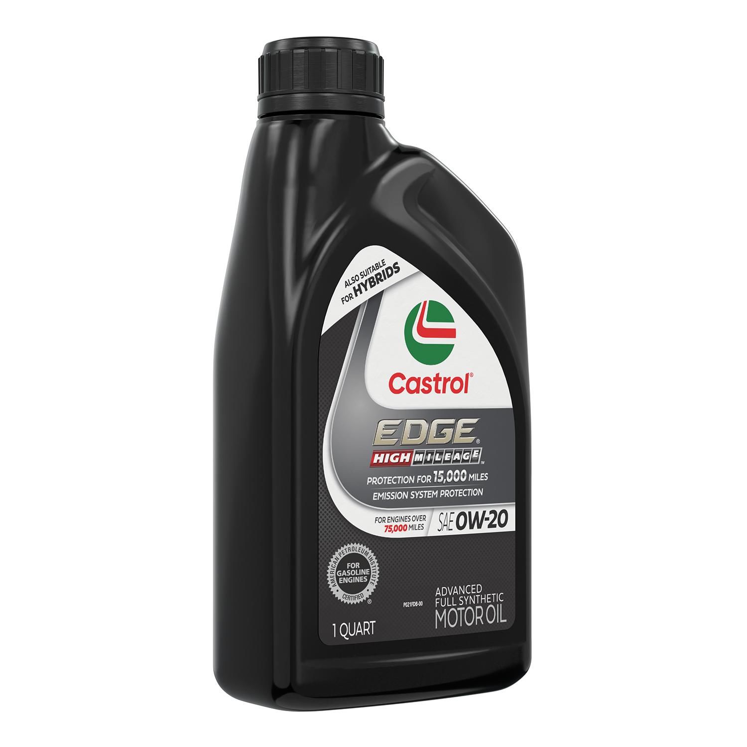 Castrol EDGE High Mileage Full Synthetic Engine Oil 0W-20 1 Quart