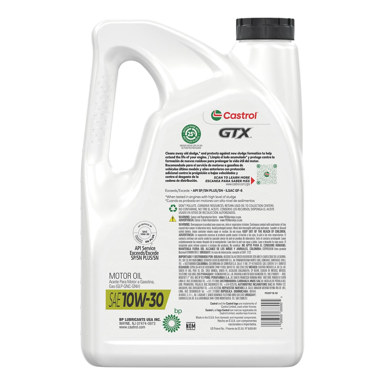 Castrol Conventional Engine Oil 10W30 5 Quart