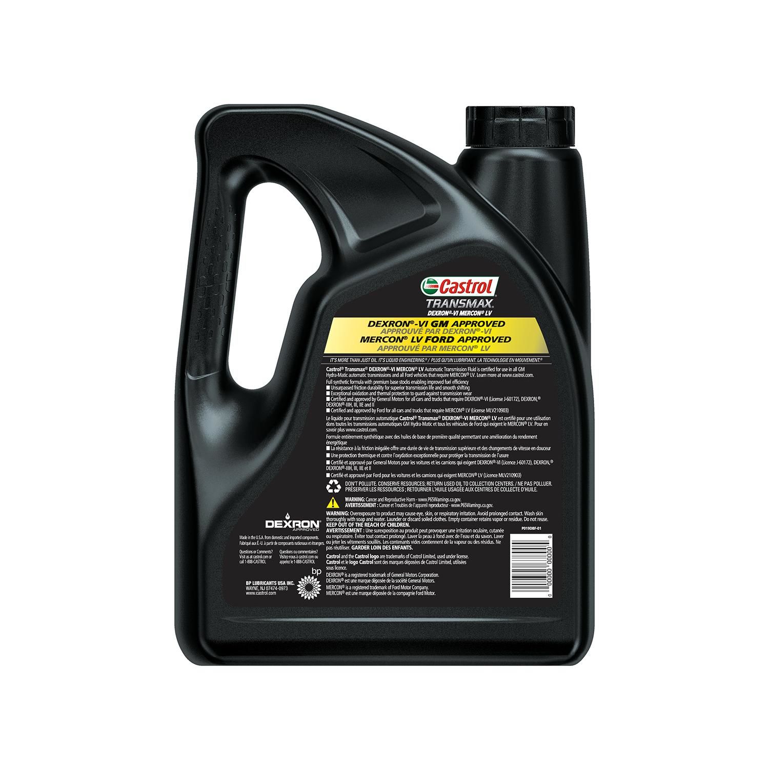 Castrol Transmax Dexron VI/Mercon LV Automatic Transmission Fluid 1 Gallon