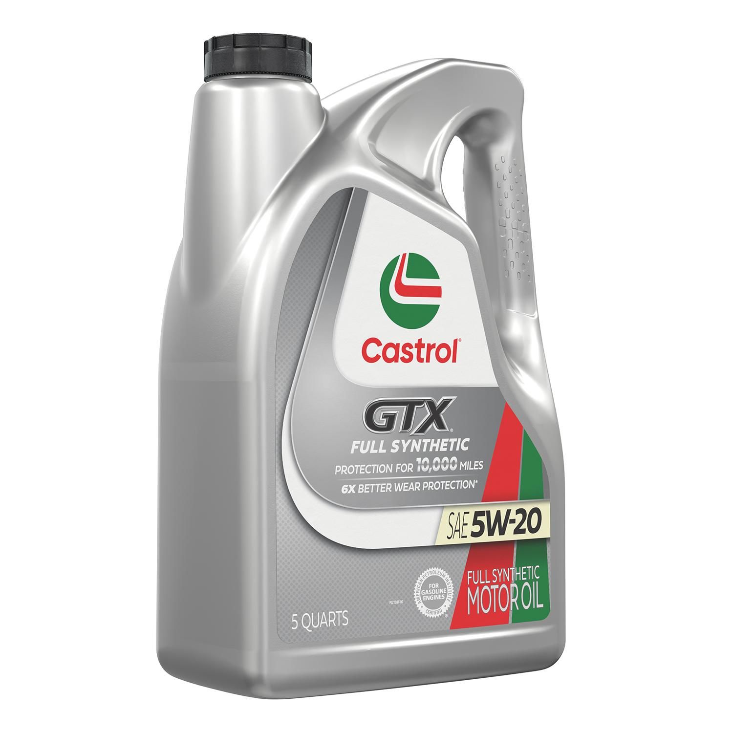 Castrol GTX Standard Full Synthetic Engine Oil 5W-20 5 Quart