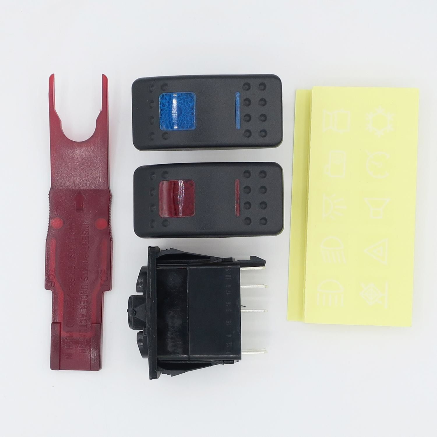 Cambridge 20 Amps Red and Blue Glow Rocker Switch