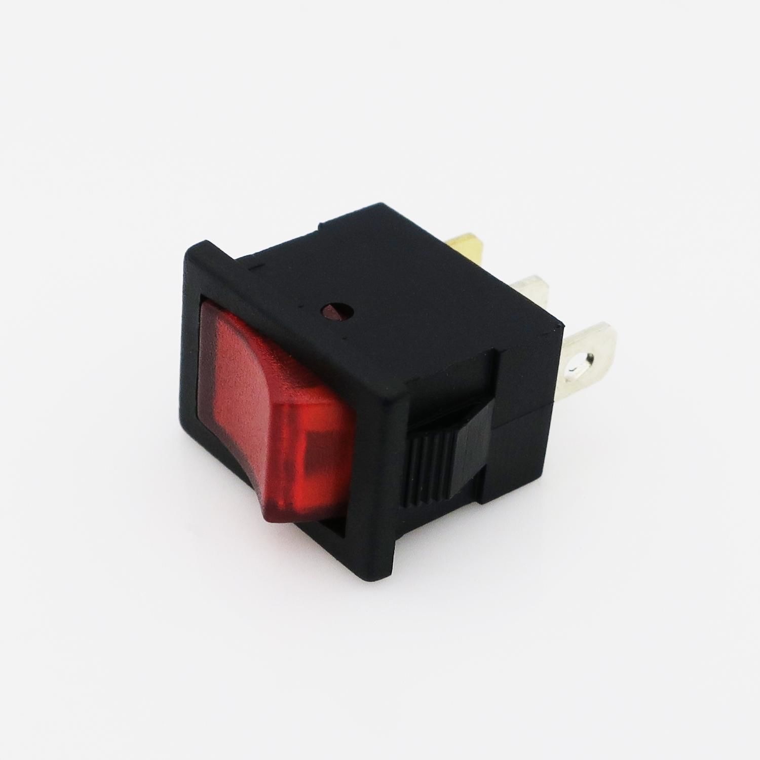ami9622　0419 Cambridge 15 Amps MINI Black with Red Glow Rocker Switch