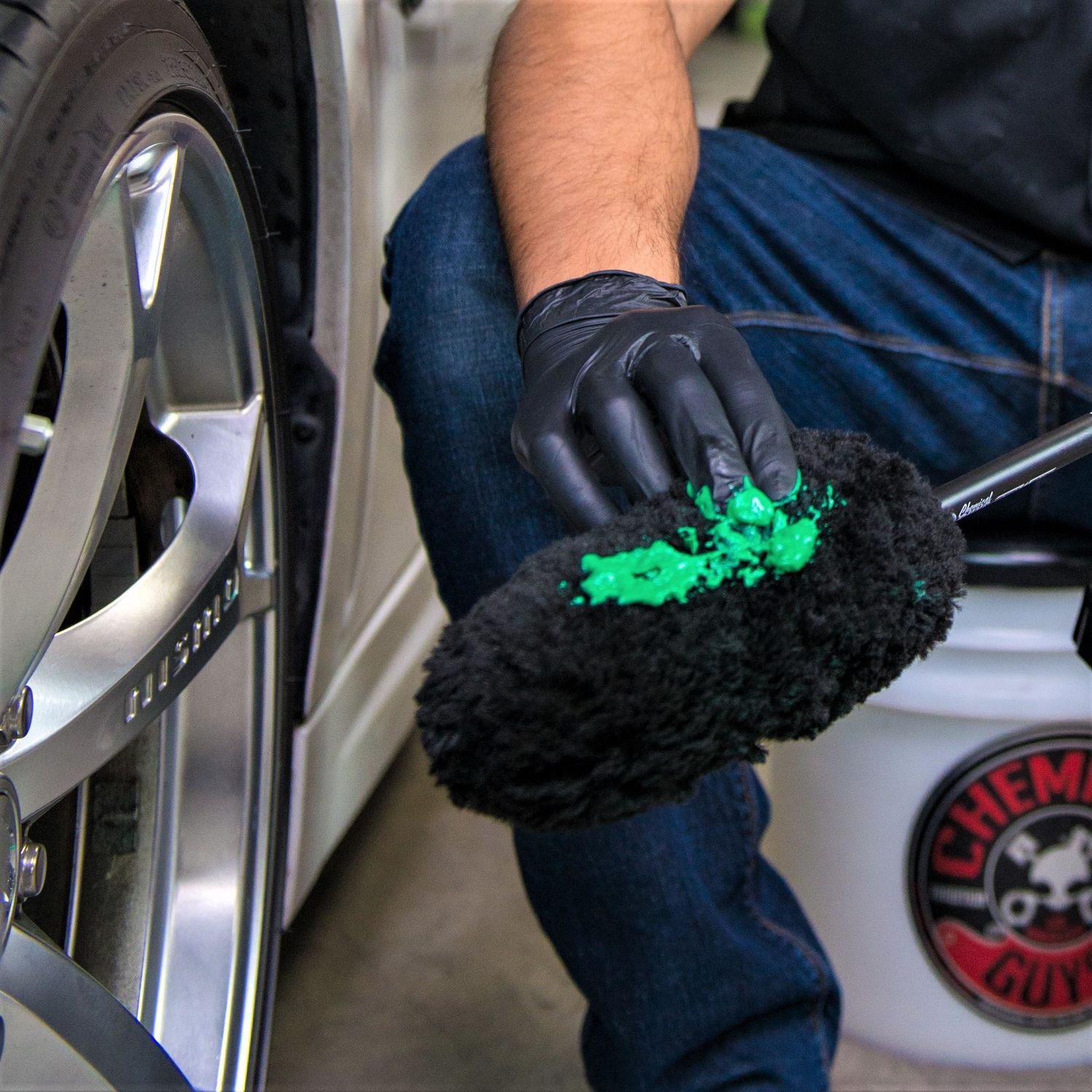 Chemical Guys Power Woolie PW12X Synthetic Microfiber Wheel Brush Drill