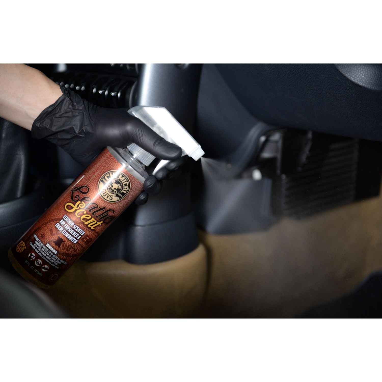 Chemical Guys Leather Scent Air Freshener Spray and Odor Eliminator 16oz