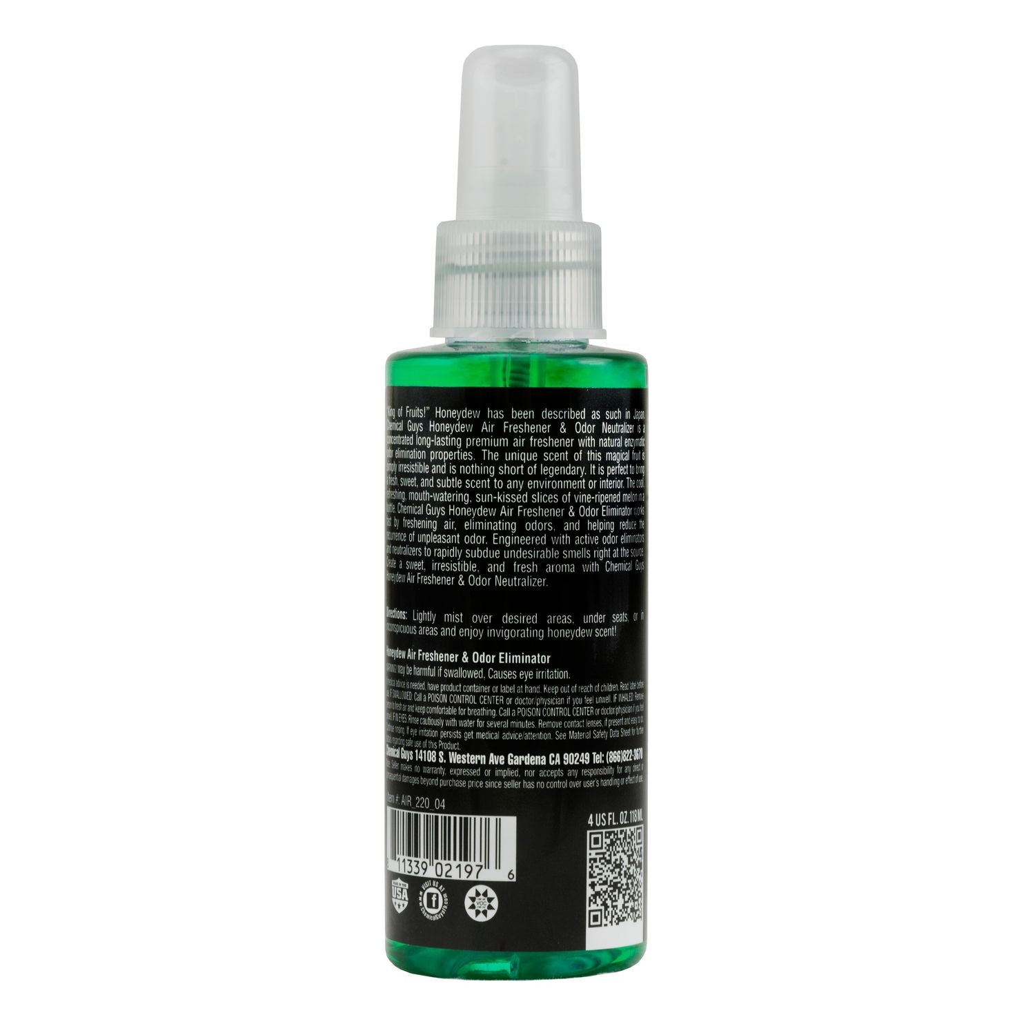 Chemical Guys AIR_220_04 4 oz. Honeydew Odor Eliminator Premium Air Freshener