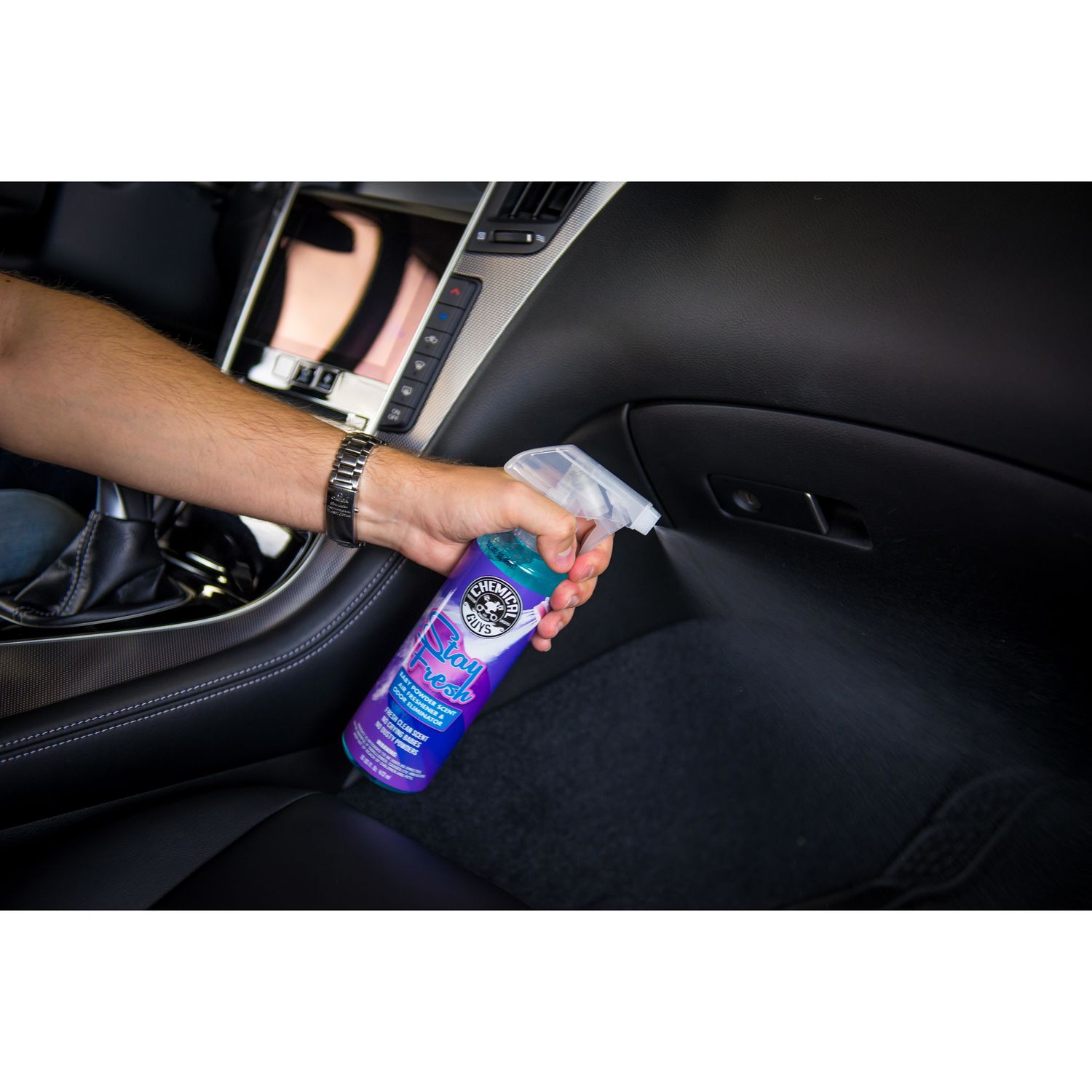 Chemical Guys Stay Fresh Baby Powder Scent Air Freshener Spray 4oz