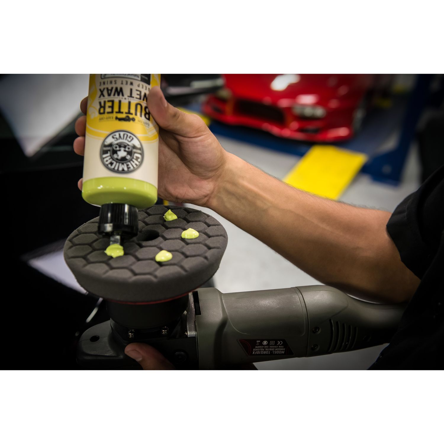 Chemical Guys 6 1/2in Black Hex-Logic Quantum Finishing Pad