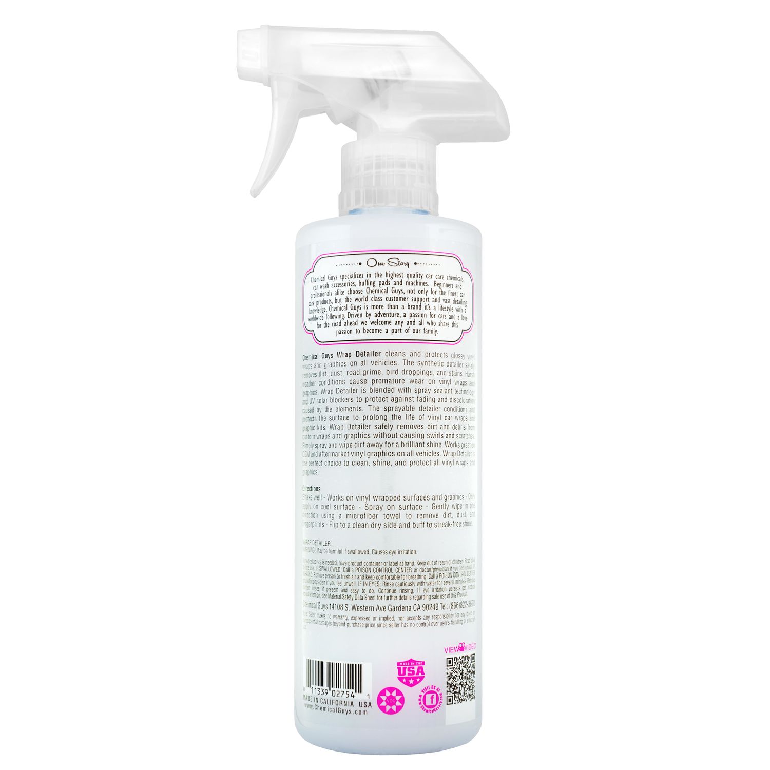 Chemical Guys Wrap Quick Detailer and Protectant for Vinyl Wraps 16oz