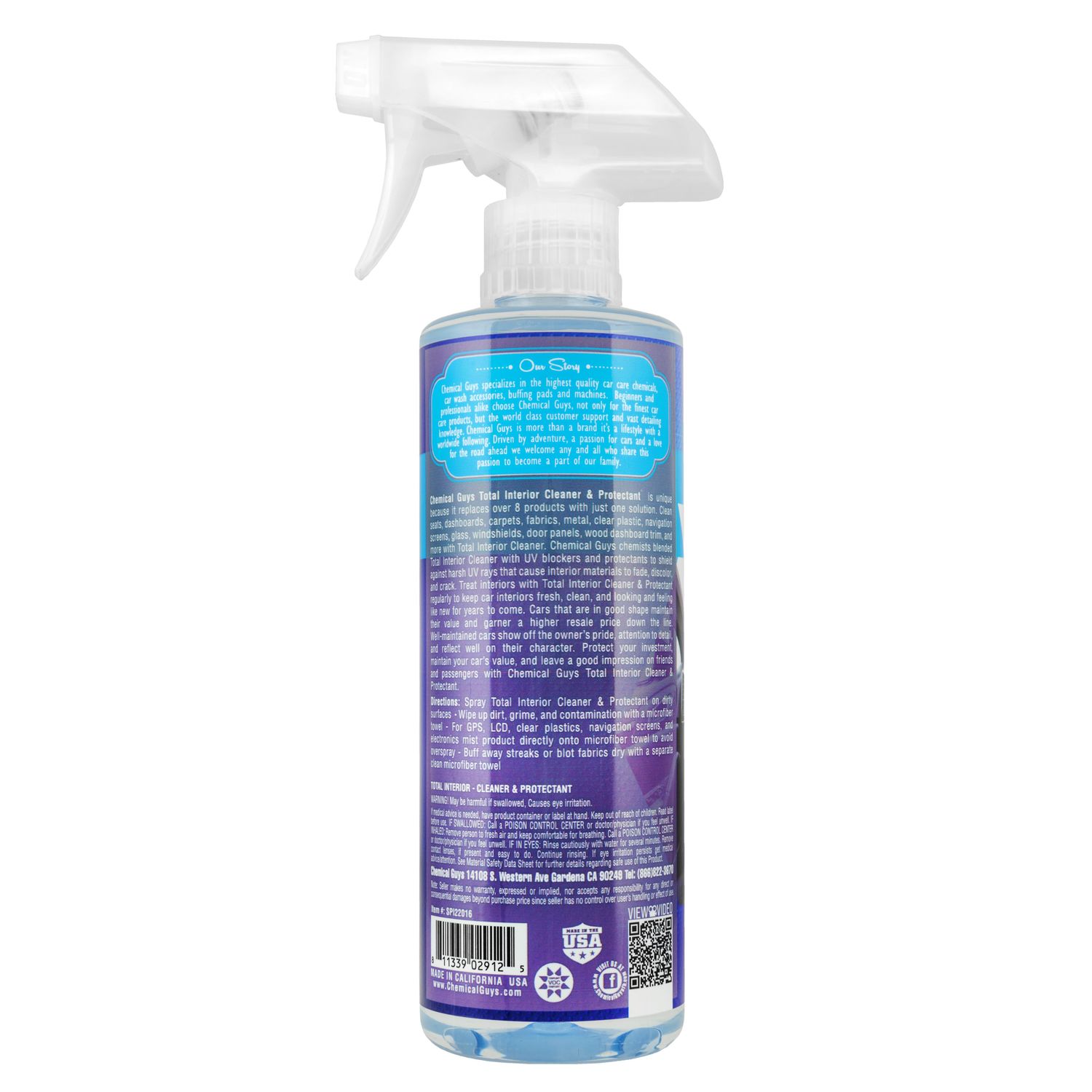 Chemical Guys Total Interior Cleaner and Protectant Spray 16oz