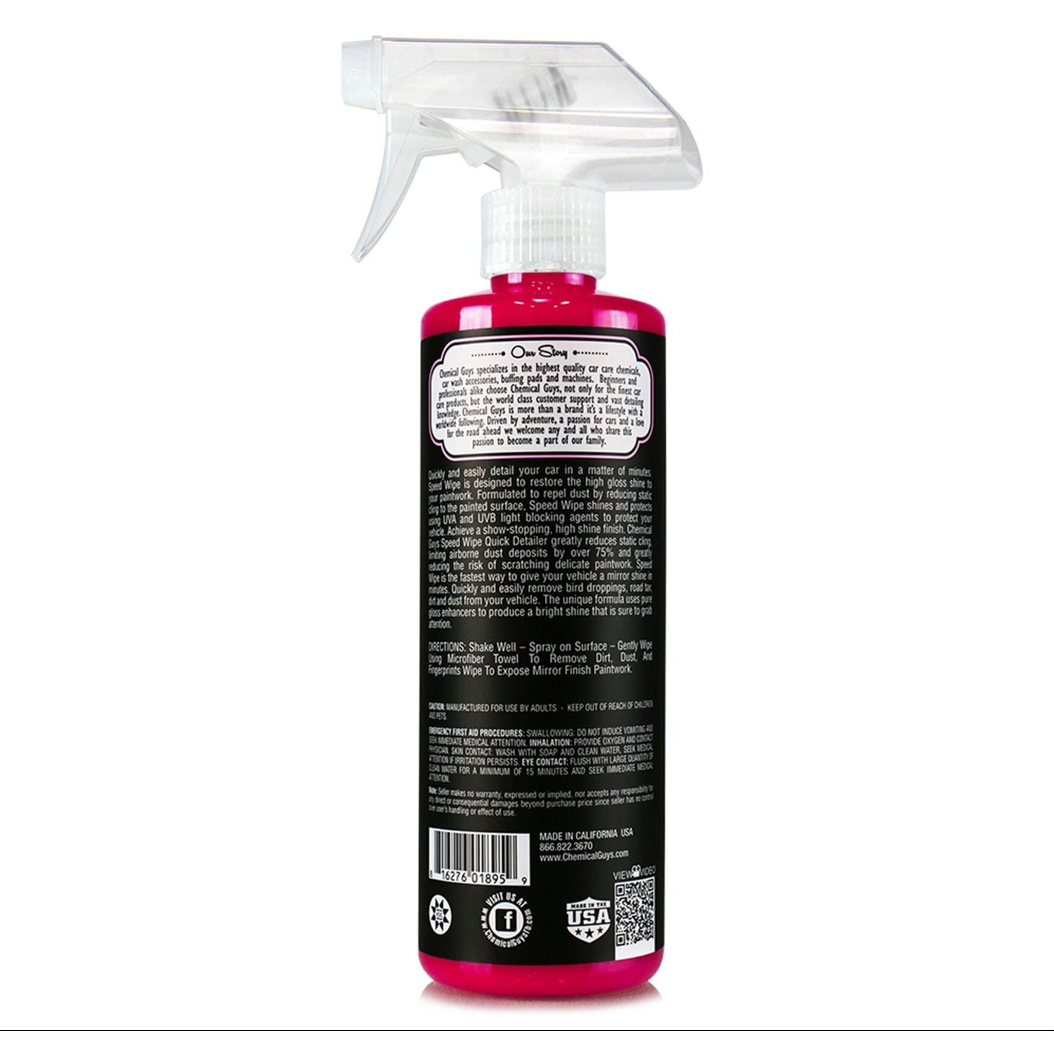 Chemical Guys Speed Wipe Quick Detailer and High Shine Spray Gloss Cherry Scent 16oz