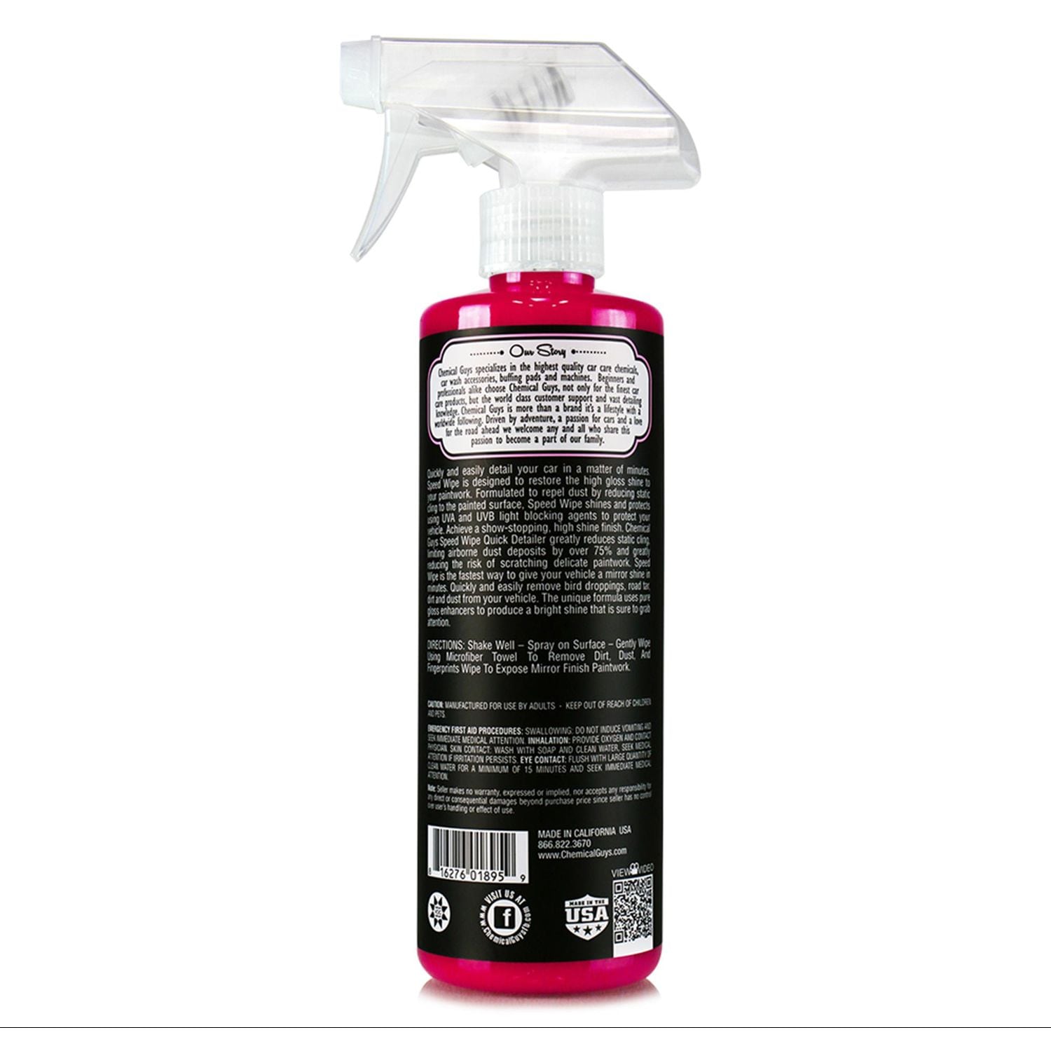 Chemical Guys - WAC20216 - Speed Wipe Quick Detailer - 16oz - Priced Each