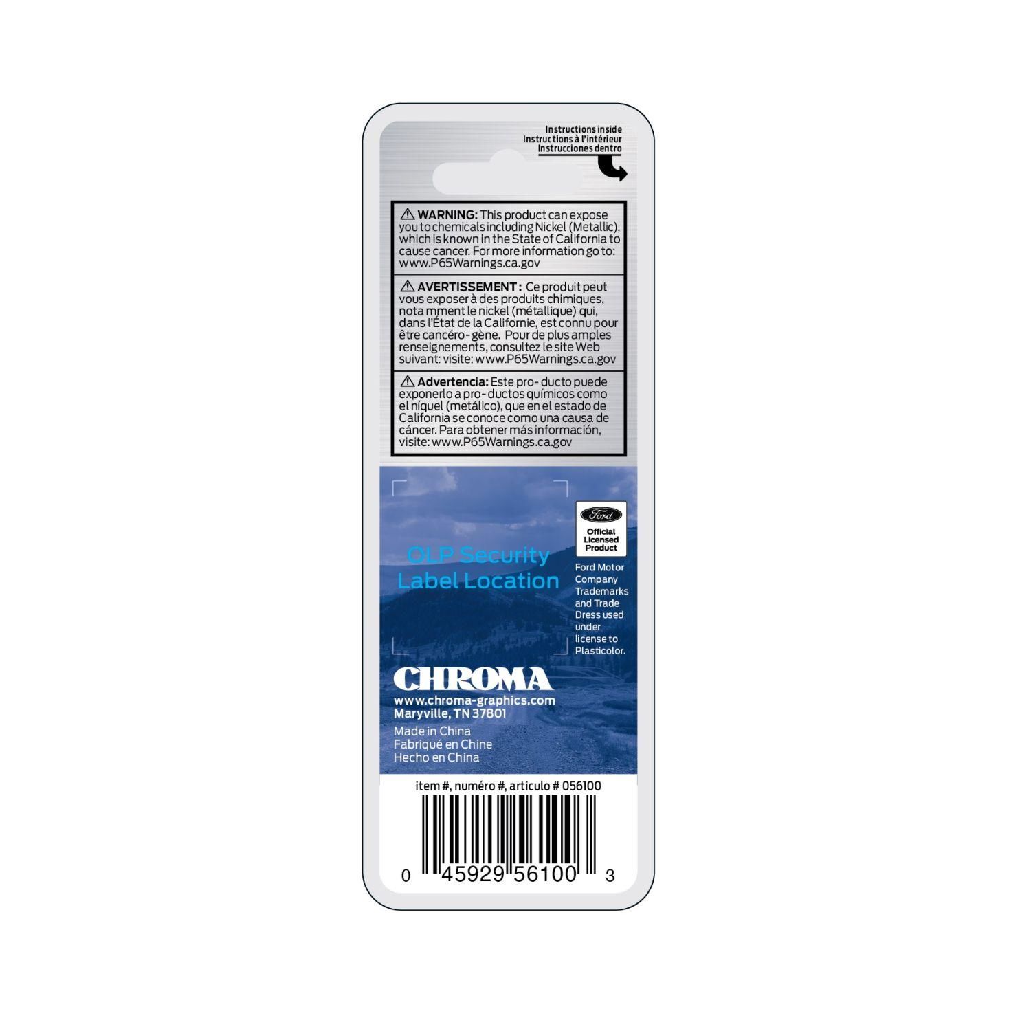 Chroma Graphics Ford License Plate Fastener Cap