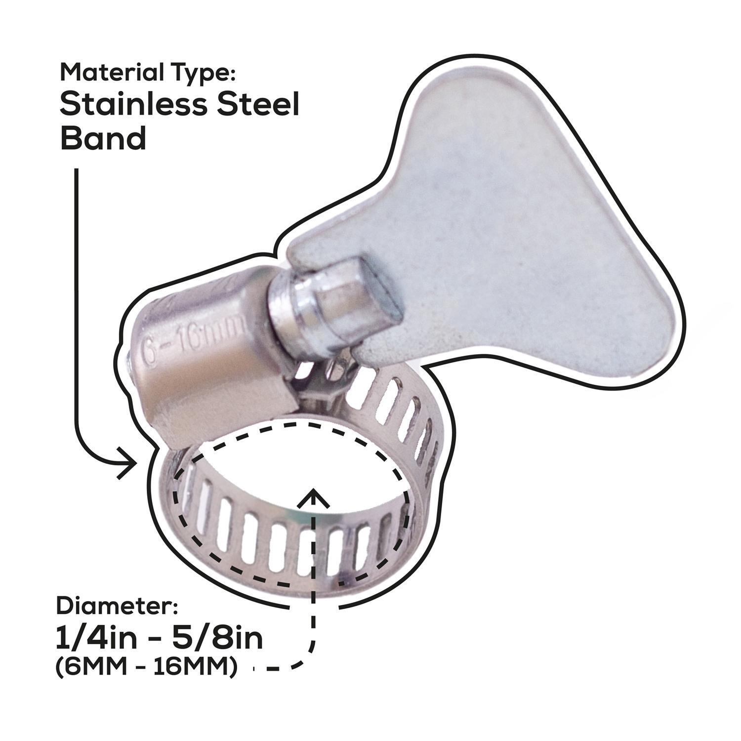 Nitro 4x4 1/4in to 5/8in EZ Hose Clamp 4 Pack