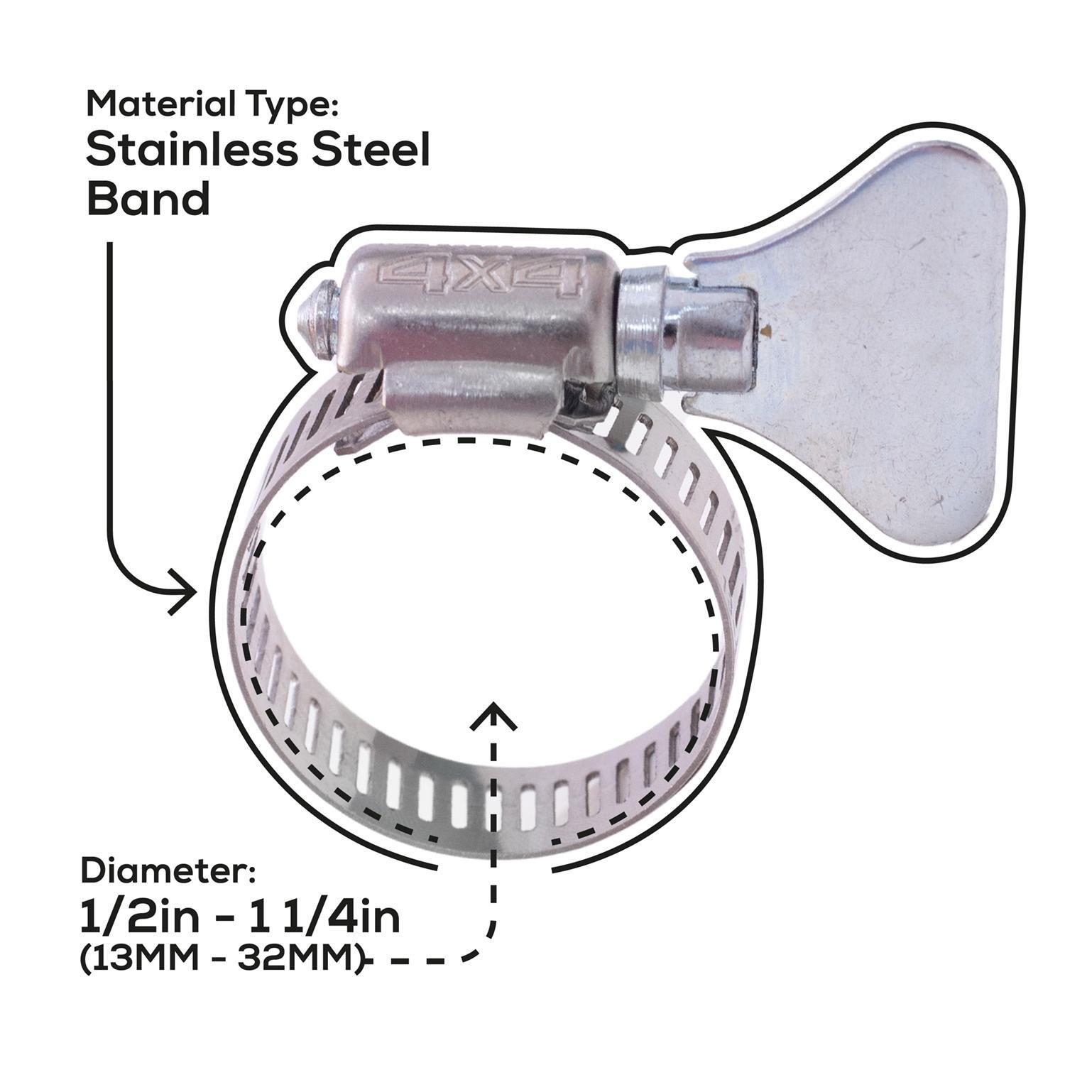 Nitro 4x4 1/2in to 1 1/4in EZ Hose Clamp 2 Pack
