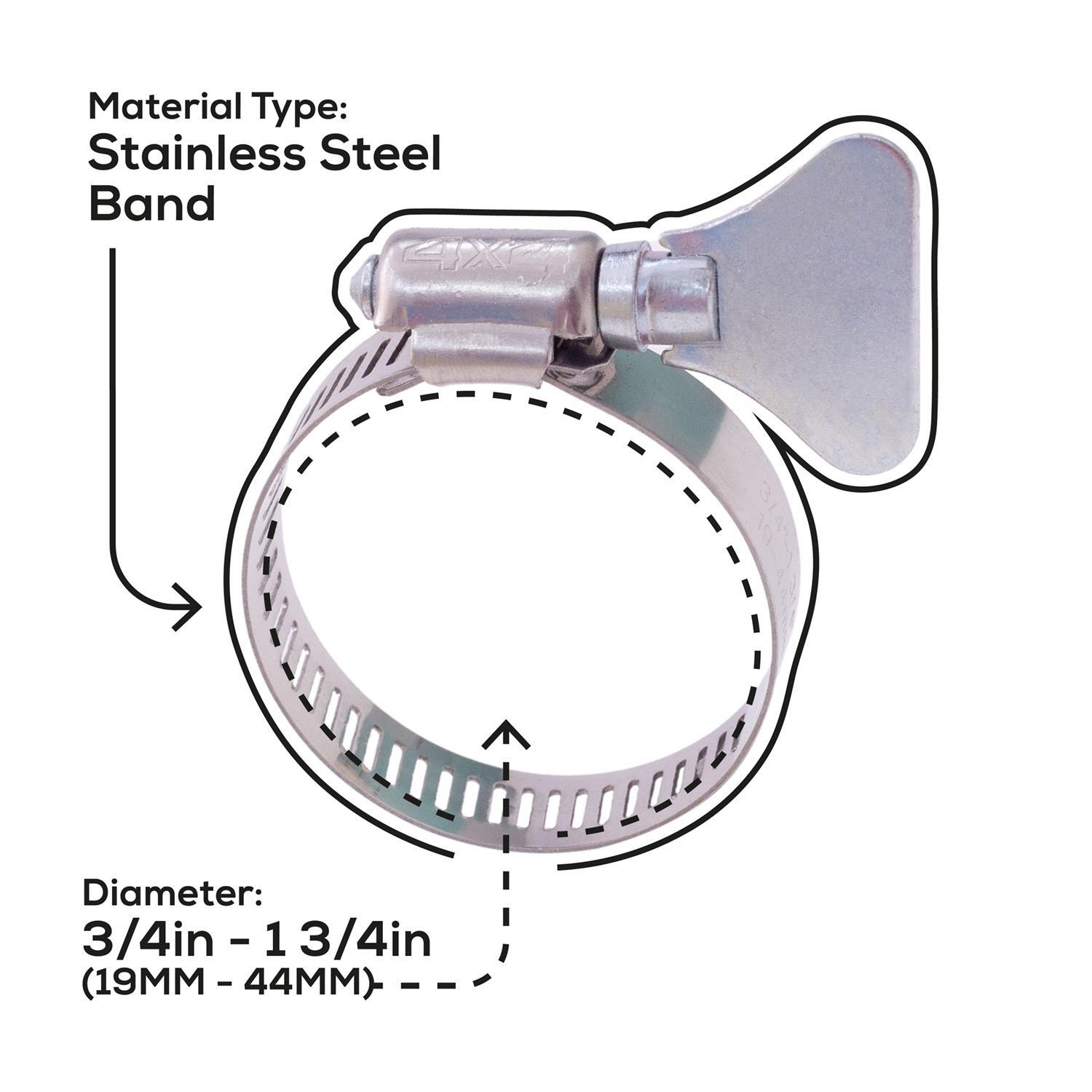 Nitro 4x4 3/4in to 1 3/4in EZ Hose Clamp 2 Pack