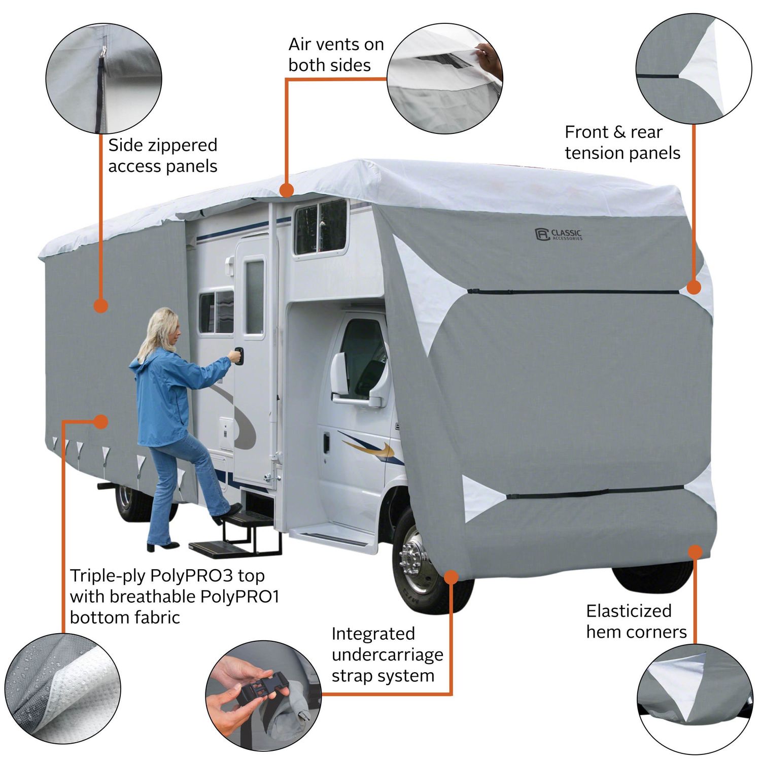 Classic Accessories Class C RV Cover