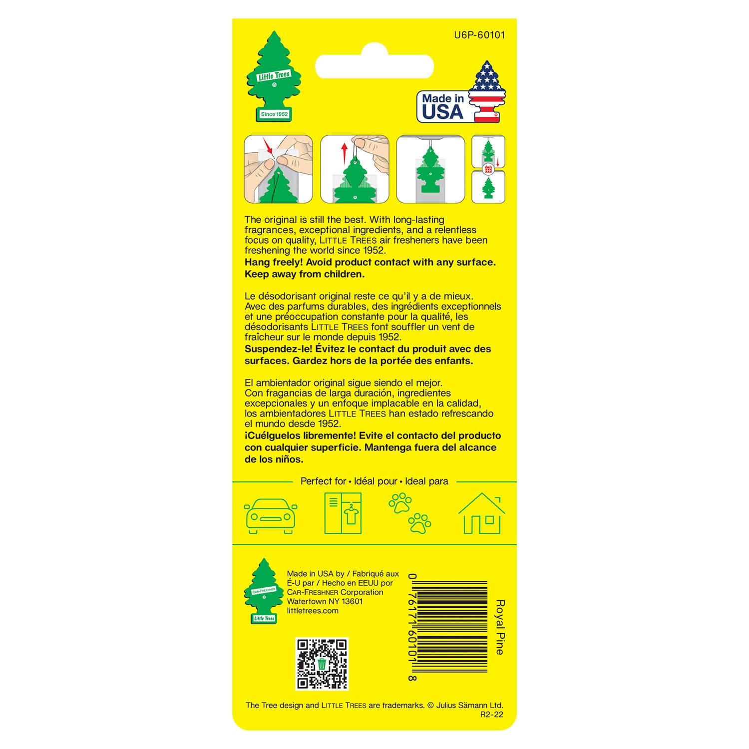 Little Trees Hanging Air Freshener Royal Pine Scent 6 Piece