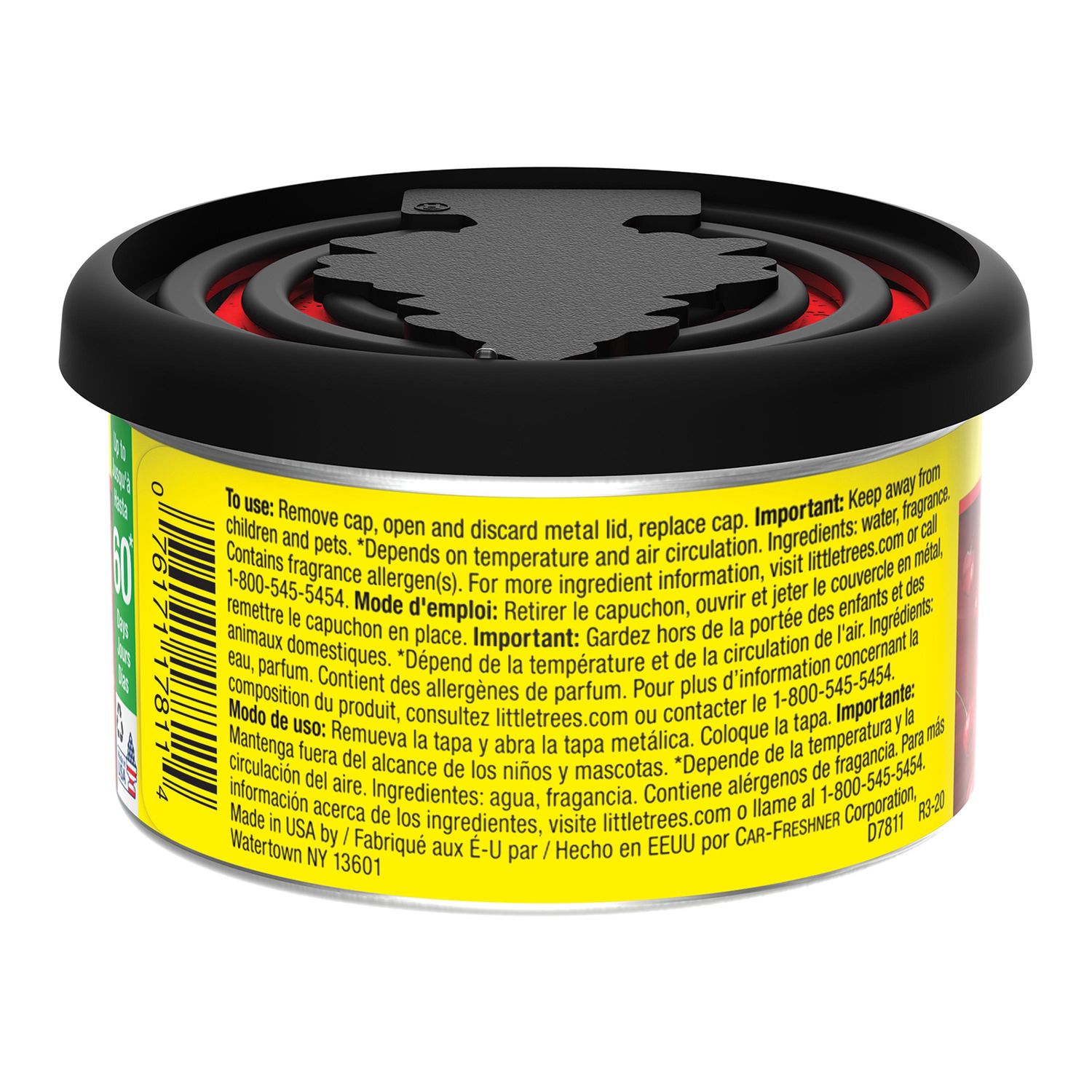 Little Trees Fiber Can Cherry Blast Air Freshener - Pack Of 4 - Made In USA